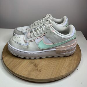 Nike Air Force 1 Shadow White Womens Size 9 Shoes Atmosphere Mint Sneakers AF1